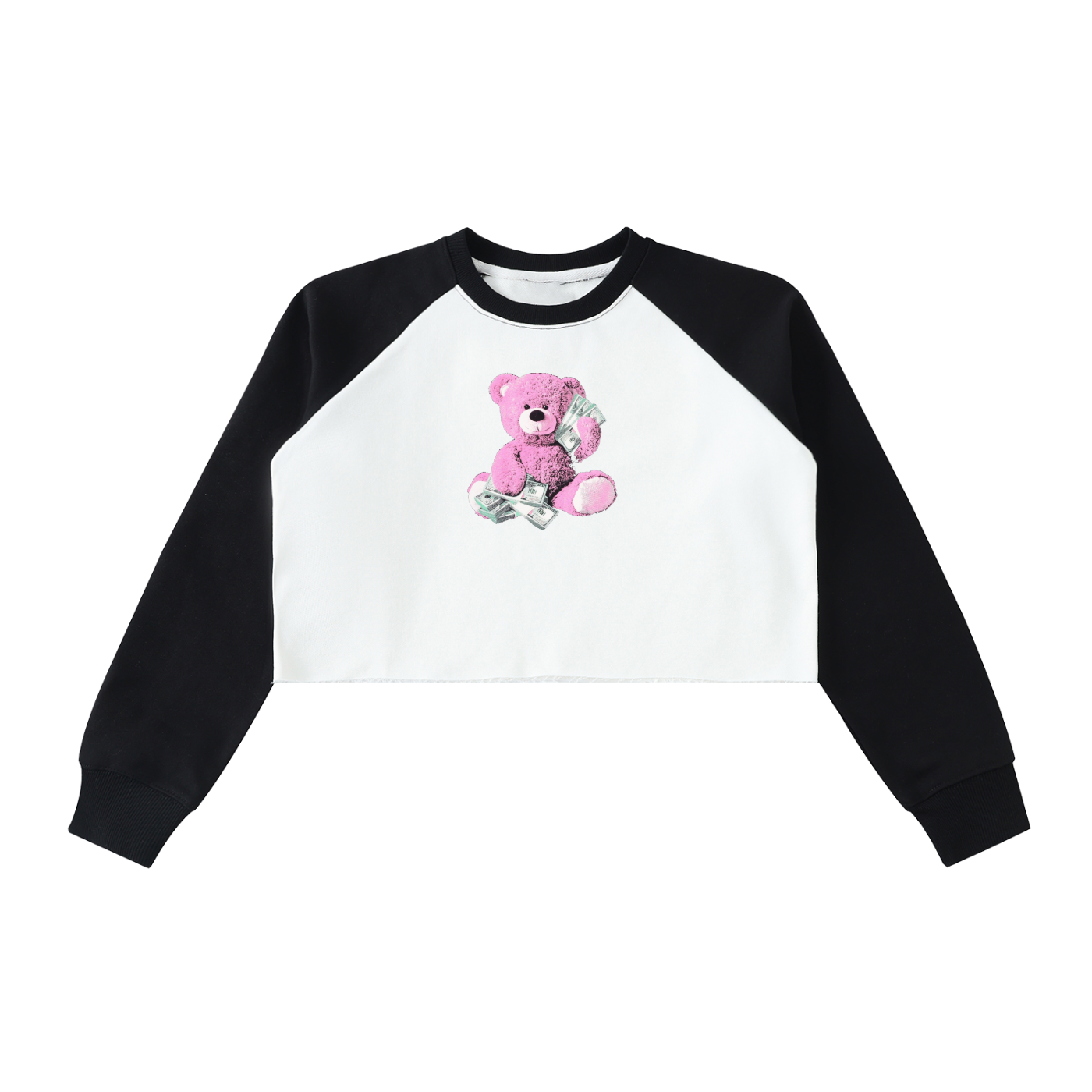 CASHTEDDY Raglan Crop Sweatshirt