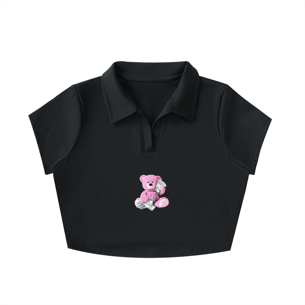 CASHTEDDY Polo Crop Top