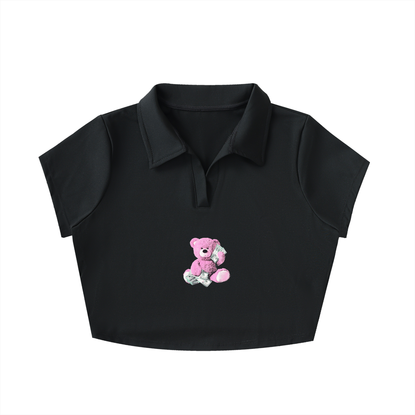 CASHTEDDY Polo Crop Top