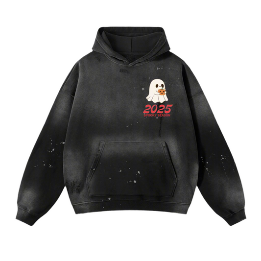 Vintage SPOOKYSEASON Frayed Fleece Hoodie