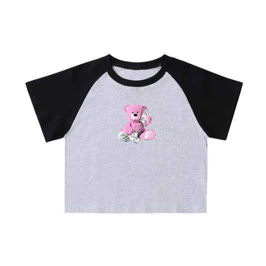 CASHTEDDY Raglan Sleeve Crop Top