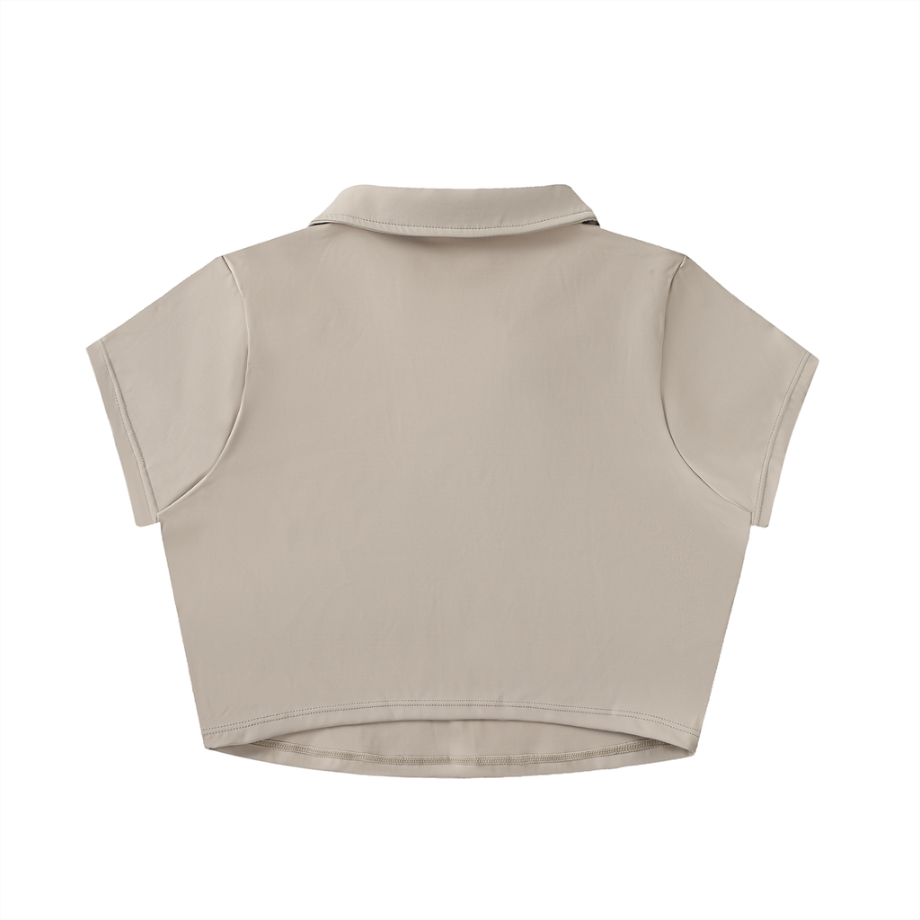 CASHTEDDY Polo Crop Top