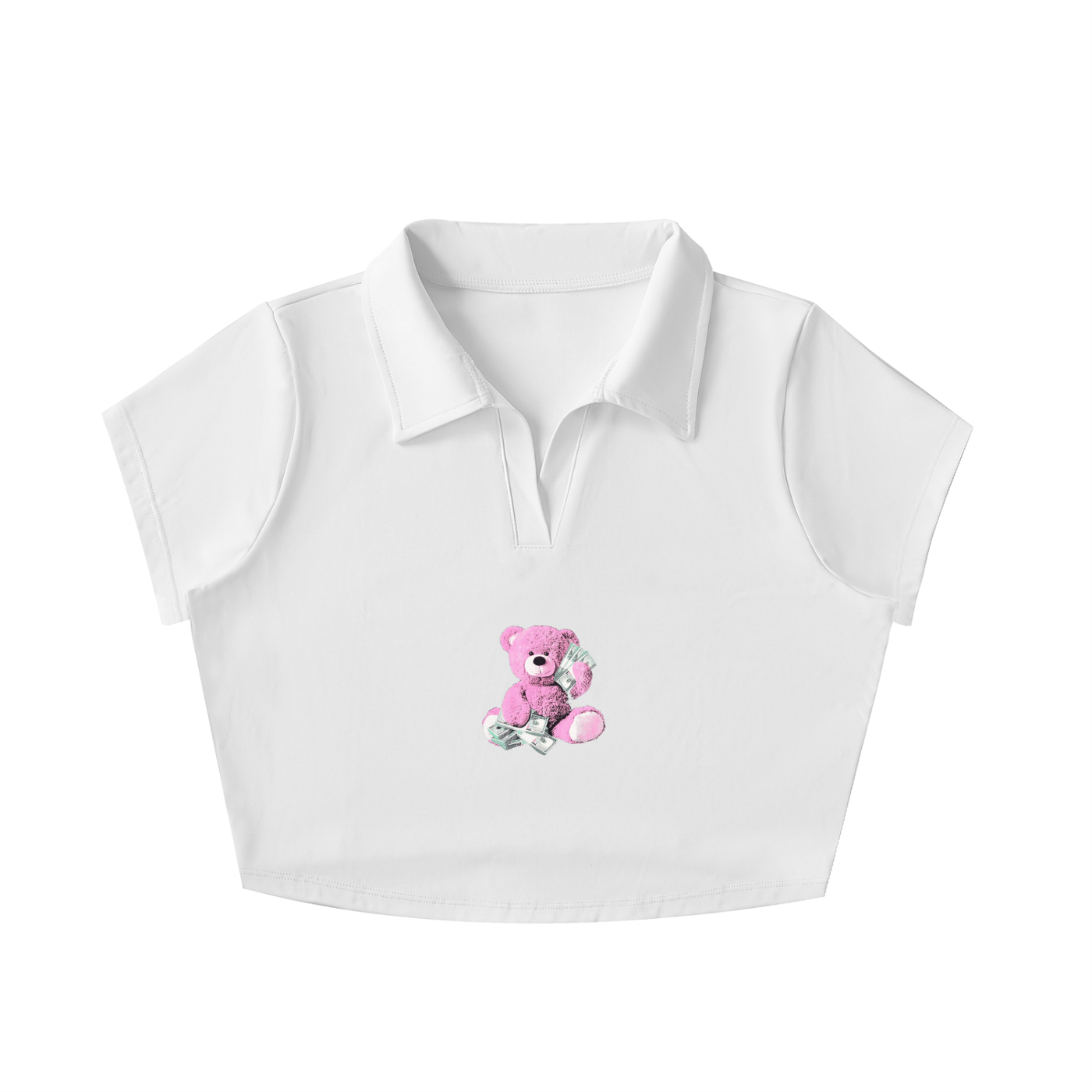 CASHTEDDY Polo Crop Top