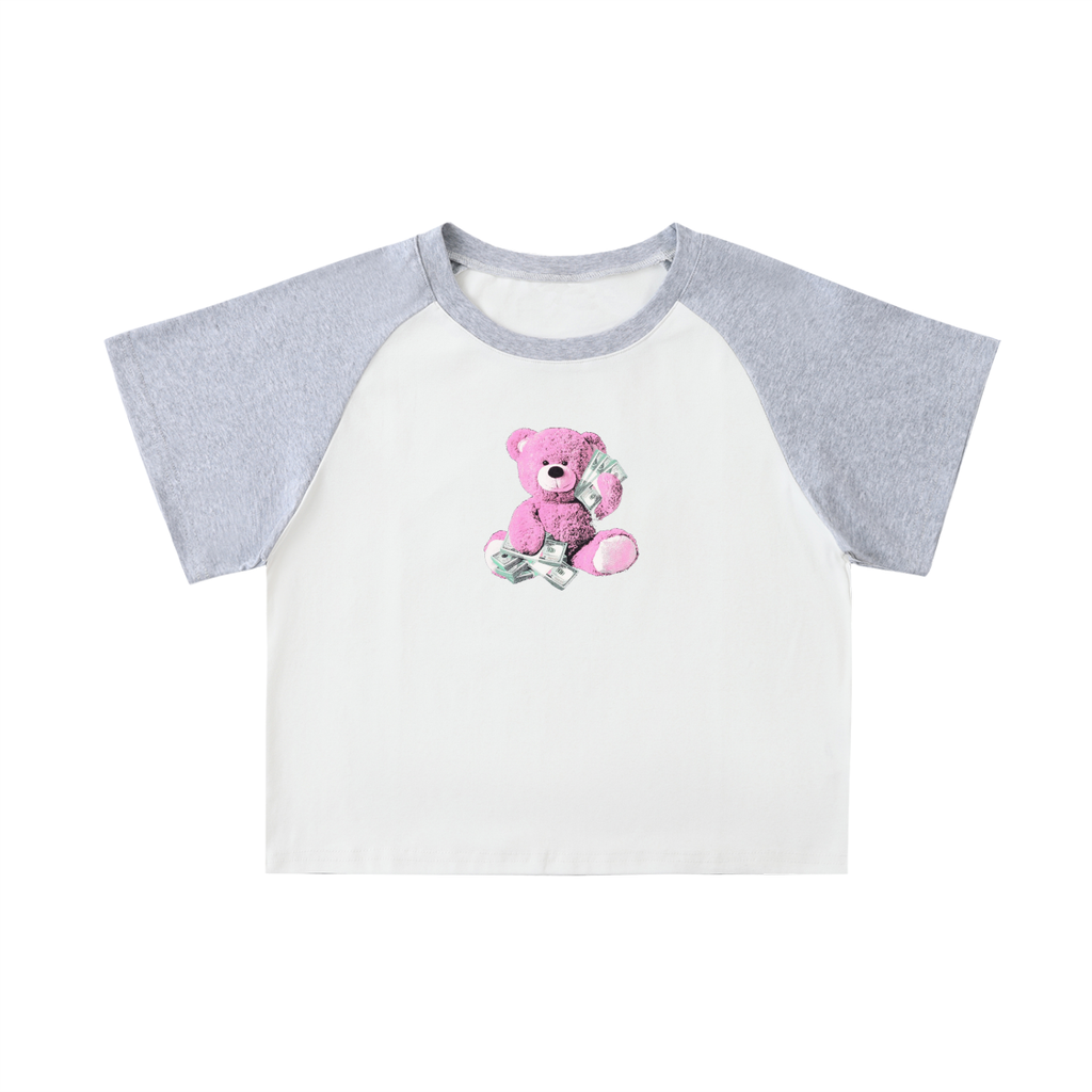 CASHTEDDY Raglan Sleeve Crop Top
