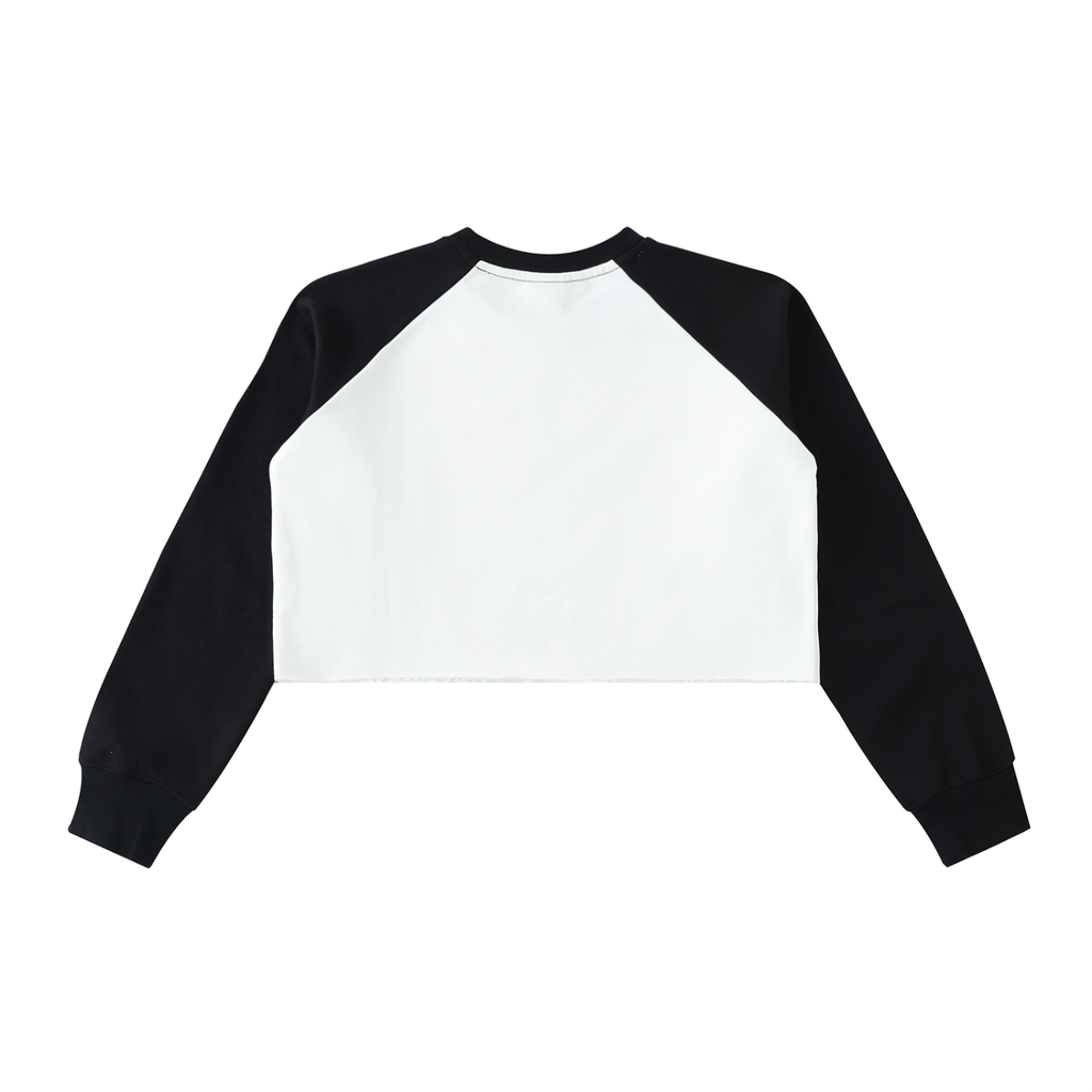 CASHTEDDY Raglan Crop Sweatshirt